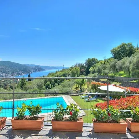 Willa Costa Dei Gelsomini - 5 Posti Letto, Piscina E Giardino Privato Vista Mare Rapallo